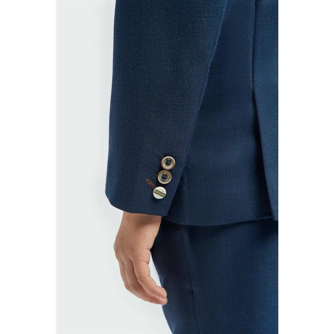 Tropez - Boys 3 Piece Navy Tailored Fit Suit sold by Tru Clothing product image thumbnail 3