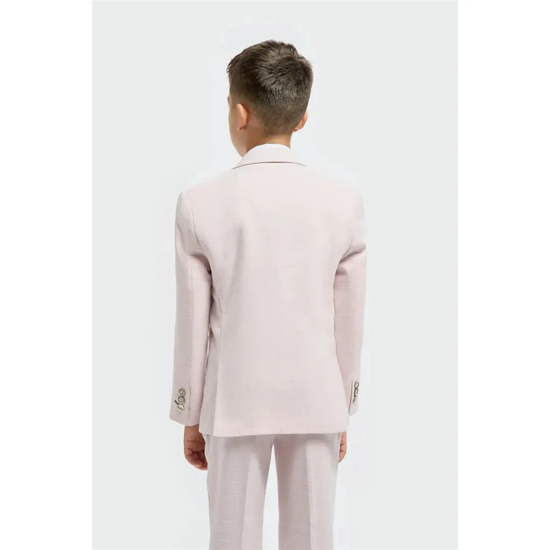 Tropez - Boys 3 Piece Pink Tailored Fit Suit sold by Tru Clothing product image thumbnail 4