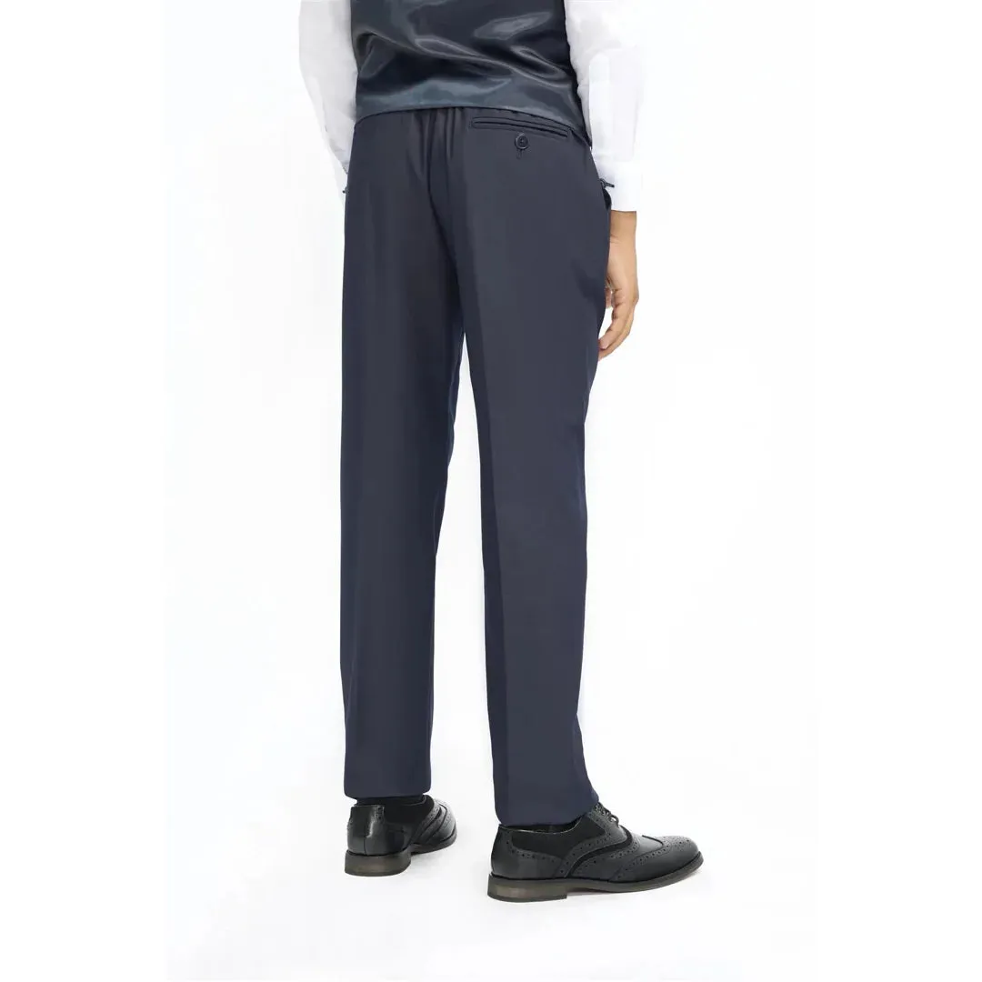 Malibu - Boys Navy 3 Piece Tailored Fit Suit sold by Tru Clothing product image thumbnail 5