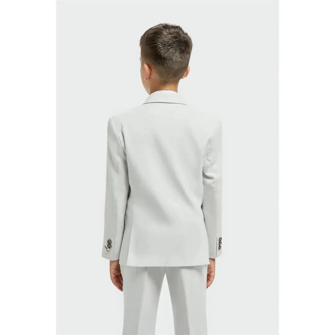 Tropez - Boys 3 Piece Grey Tailored Fit Suit sold by Tru Clothing product image thumbnail 4