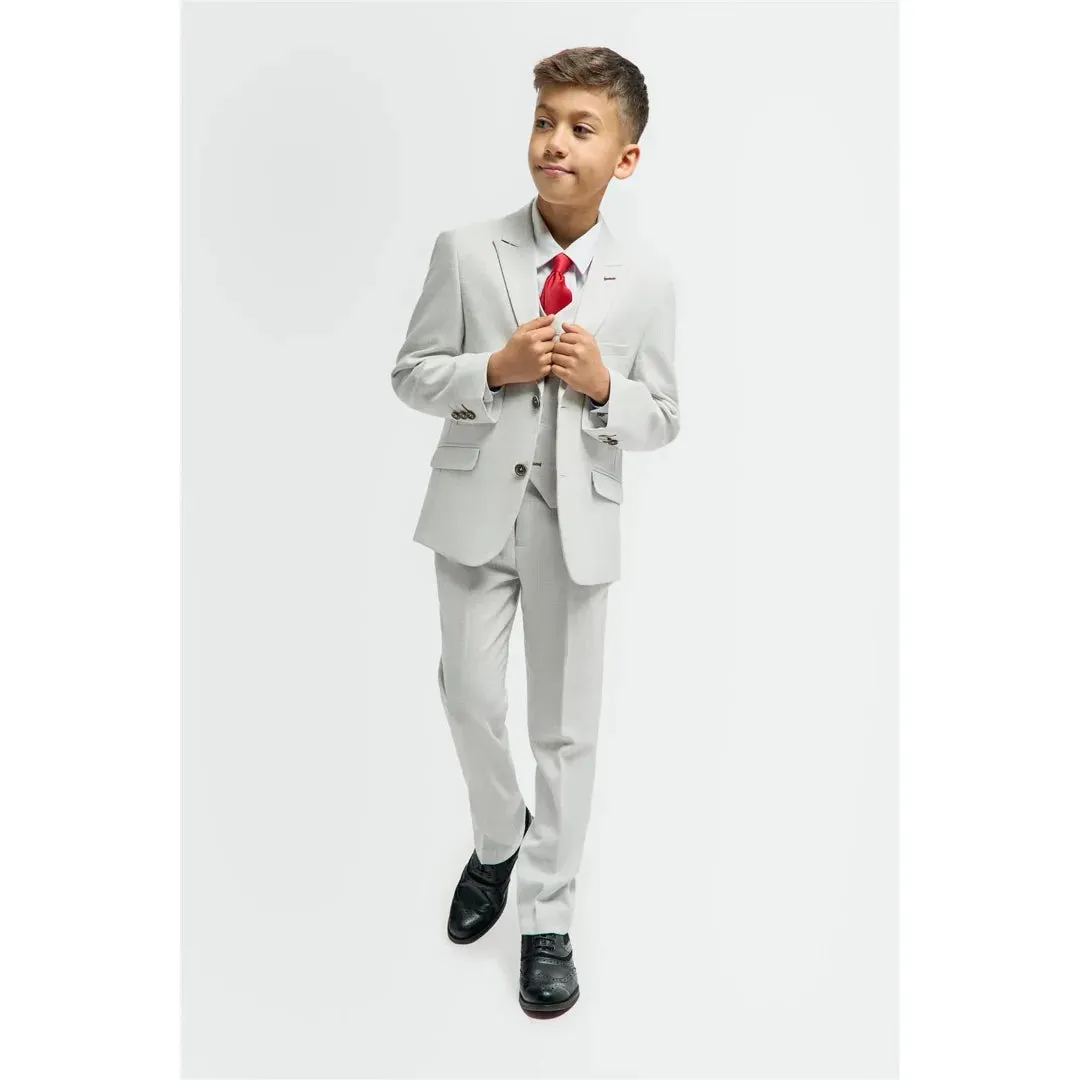 Tropez - Boys 3 Piece Grey Tailored Fit Suit sold by Tru Clothing product image thumbnail 2