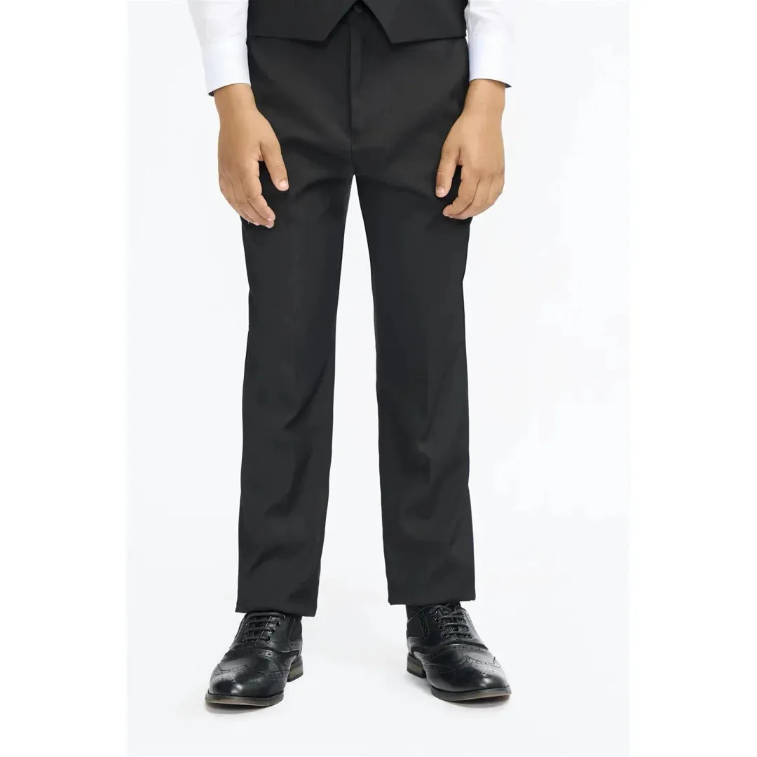 Malibu - Boys Black 3 Piece Tailored Fit Suit sold by Tru Clothing product image thumbnail 5