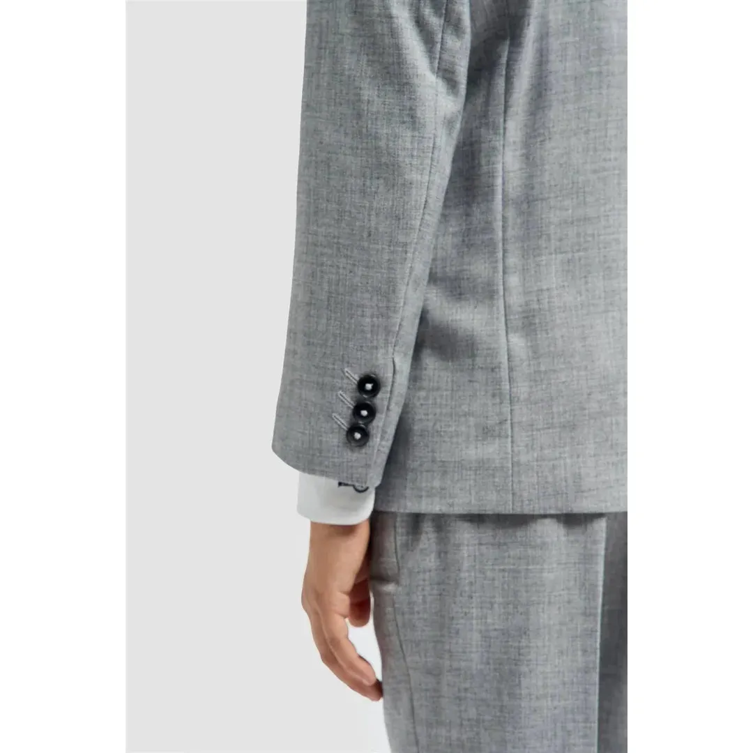 Malibu - Boys Grey 3 Piece Tailored Fit Suit sold by Tru Clothing product image thumbnail 3