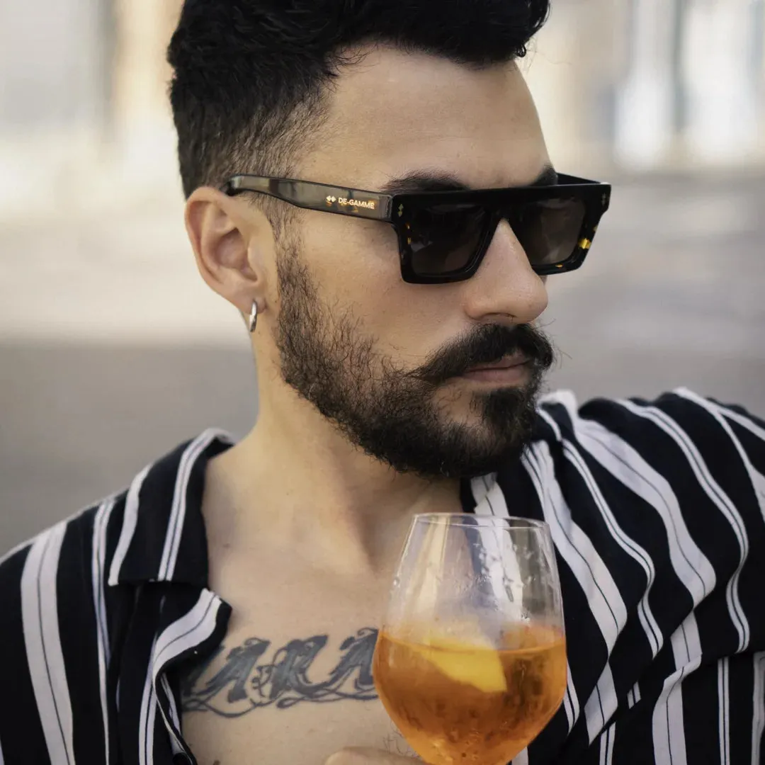 Valencia - Brown Rectangle Thick Frame Polarized Sunglasses sold by Tru Clothing product image thumbnail 3