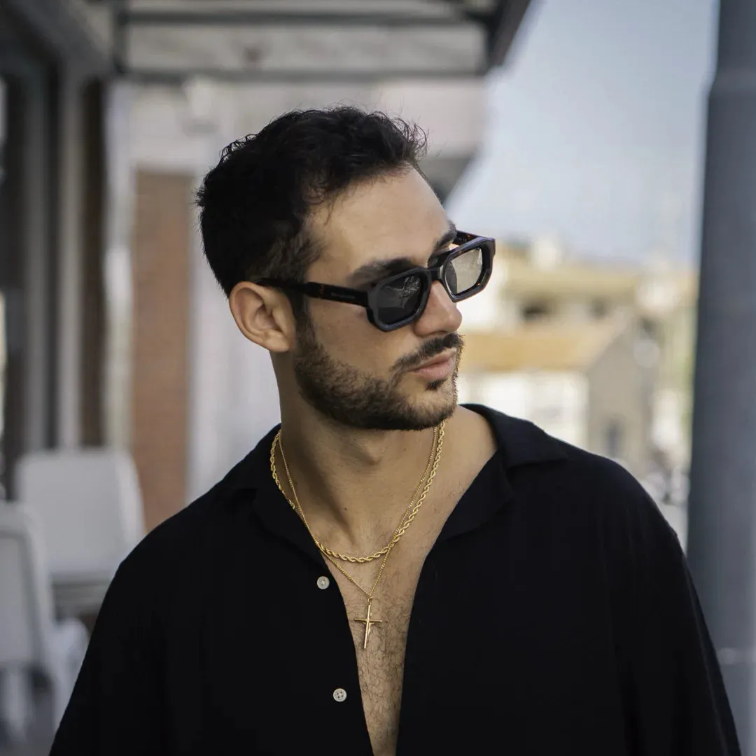 Malta - Bold Geometric Frame Rectangle Polarized Sunglasses sold by Tru Clothing product image thumbnail 2