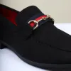 Men's Suede Leather Lined Gold Buckle Loafers sold by Tru Clothing