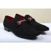 Men's Suede Leather Lined Gold Buckle Loafers sold by Tru Clothing