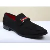 Men's Suede Leather Lined Gold Buckle Loafers sold by Tru Clothing