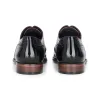 Flynn - Men's Black Patent Leather Brogue Shoes sold by Tru Clothing