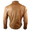 Men's Leather Shirt Jacket Tan Brown Black sold by Tru Clothing