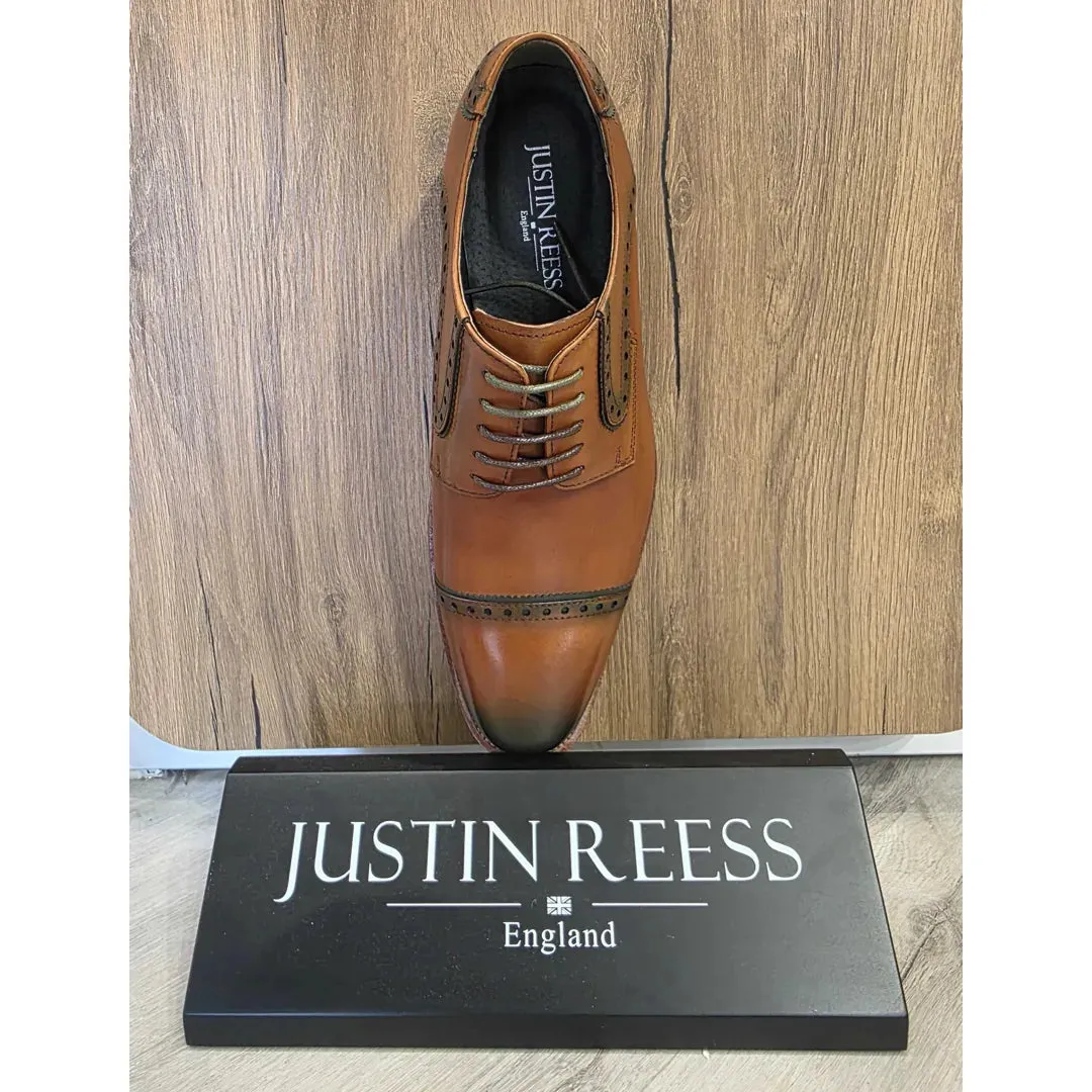 Jenson - Men's Brown Leather Lace Up Oxford Shoes sold by Tru Clothing product image thumbnail 4