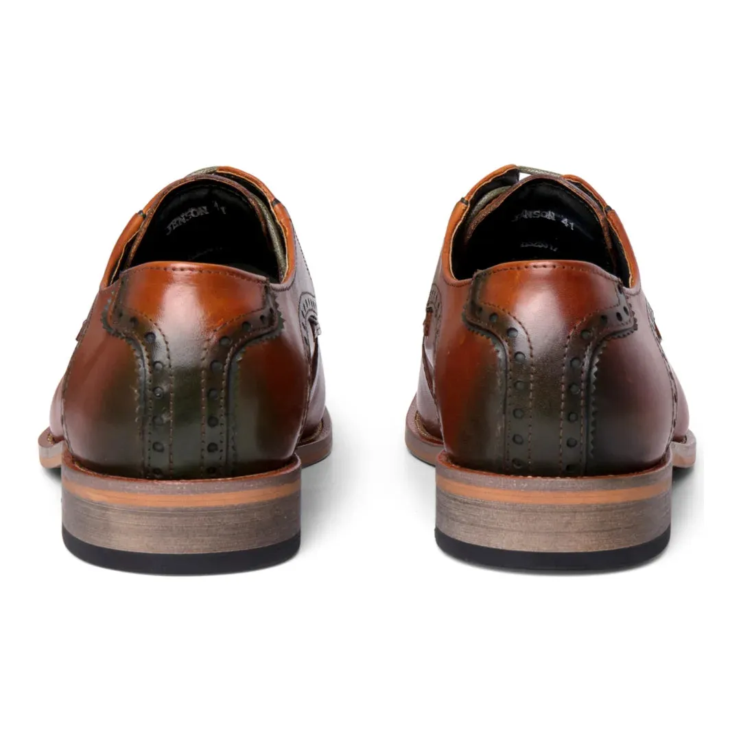 Jenson - Men's Brown Leather Lace Up Oxford Shoes sold by Tru Clothing product image thumbnail 3