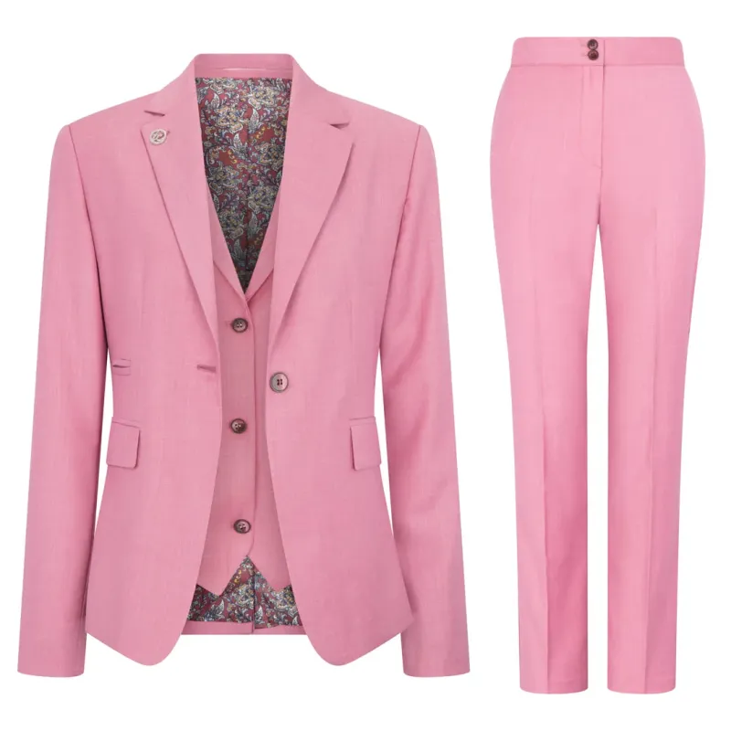 TP-16 - Women's 3 Piece Plain Pink Suit sold by Tru Clothing