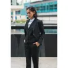 TPW-13 - Women's 3 Piece Plain Black Suit sold by Tru Clothing
