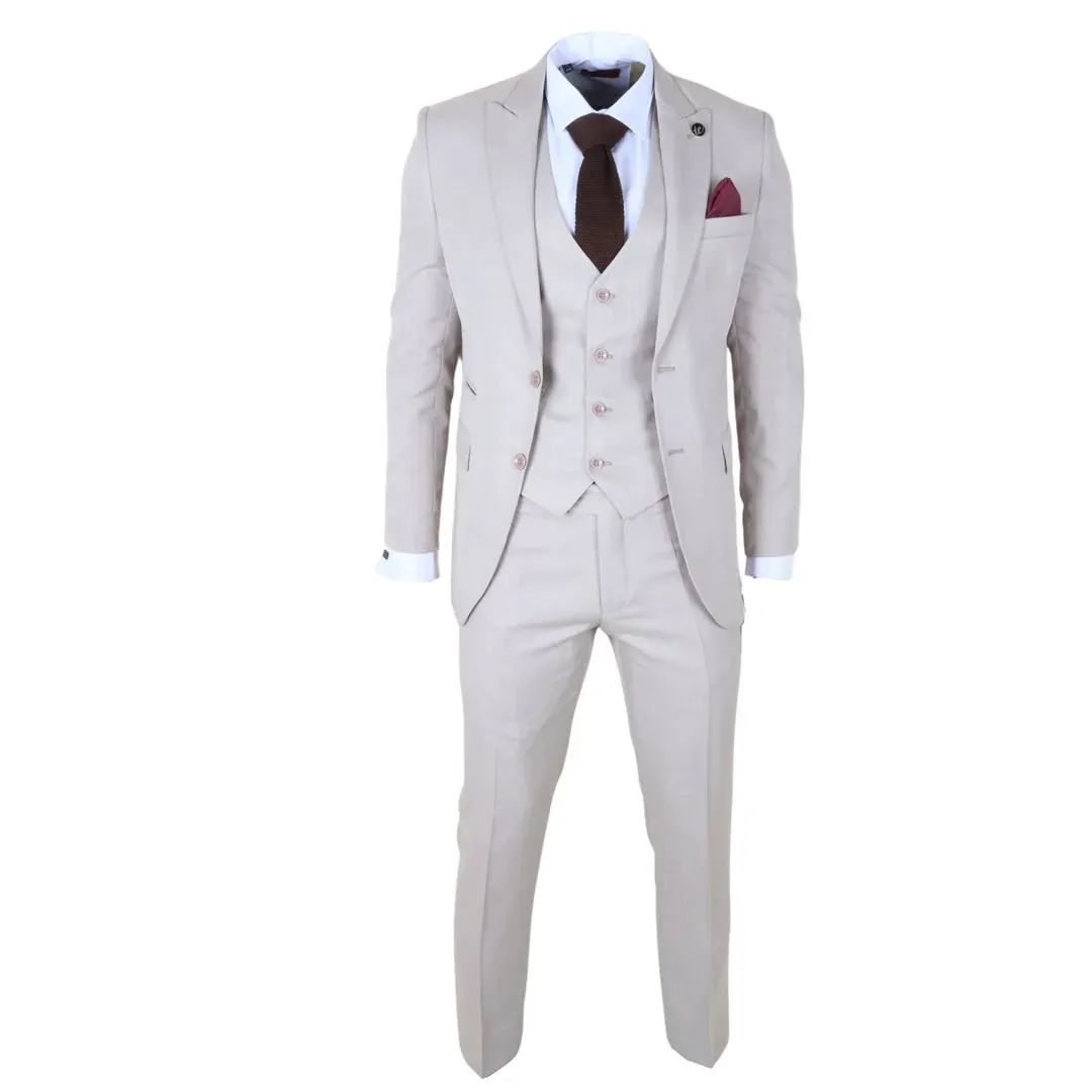 IM1 - Men's Classic Plain Cream 3 Piece Suit sold by Tru Clothing product image thumbnail 3