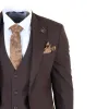 IM32 - Men's Plain Dark Brown 3 Piece Suit sold by Tru Clothing