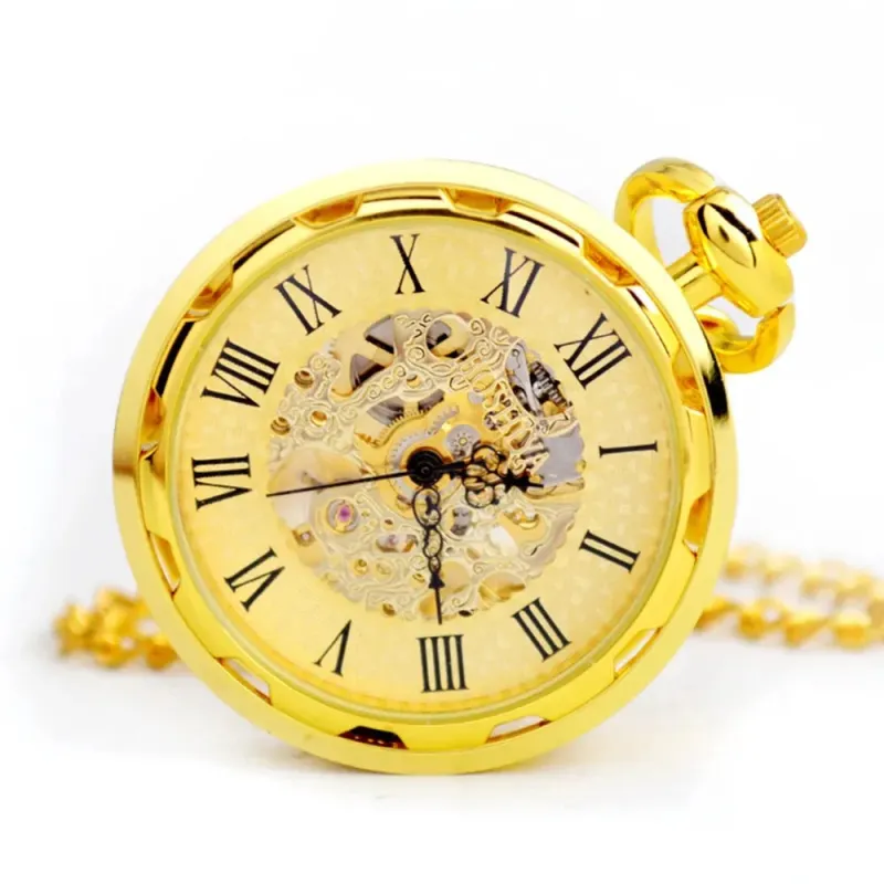 Mechanical Skeleton Open Face Pocket Watch sold by Tru Clothing