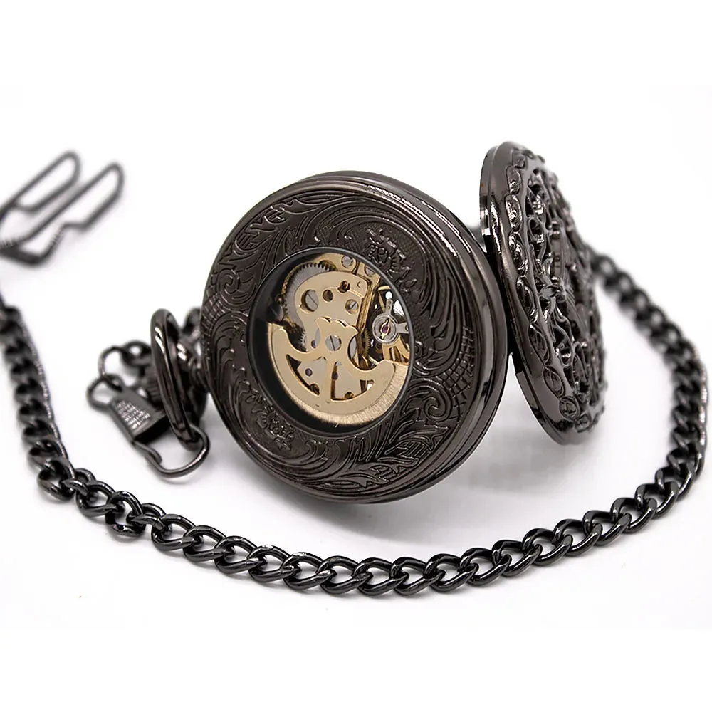 Mechanical Skeleton Antique Brass Vintage Pocket Watch sold by Tru Clothing product image thumbnail 3