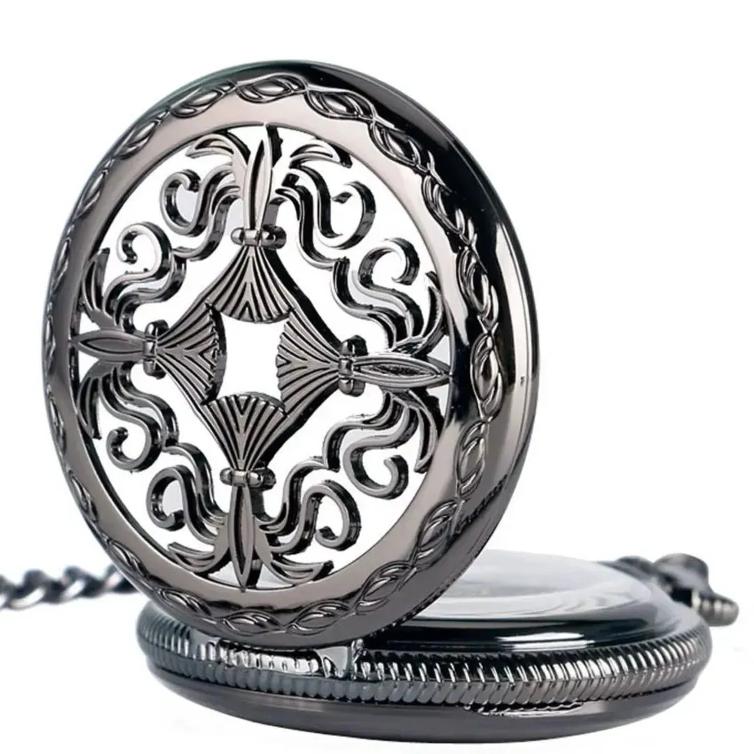 Mechanical Skeleton Antique Brass Vintage Pocket Watch sold by Tru Clothing