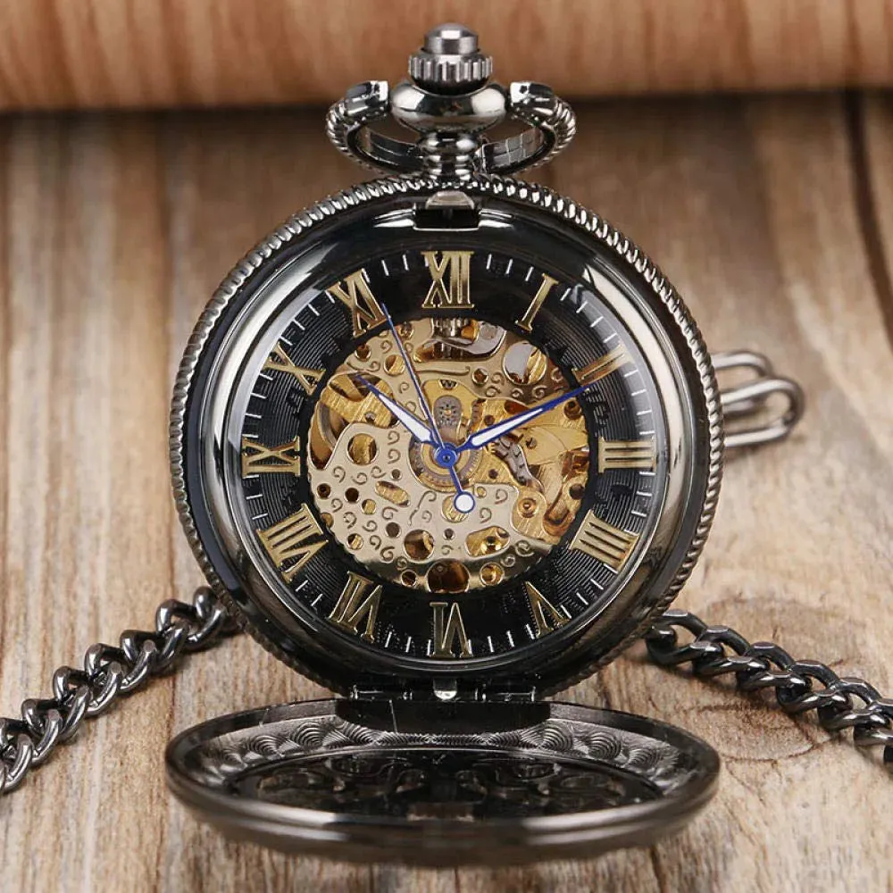 Mechanical Skeleton Antique Brass Vintage Pocket Watch sold by Tru Clothing product image thumbnail 5