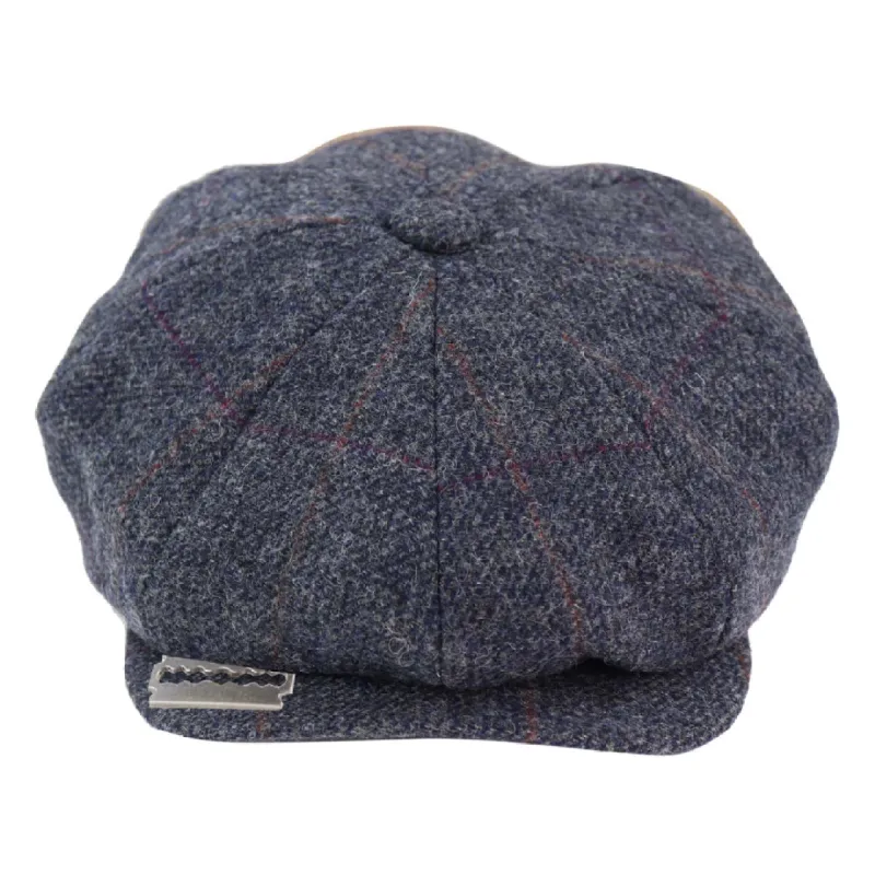 Men's Tweed Newsboy Peaky Blinder Baker Boy Razor Flat Cap Check Hat 8 Panel sold by Tru Clothing