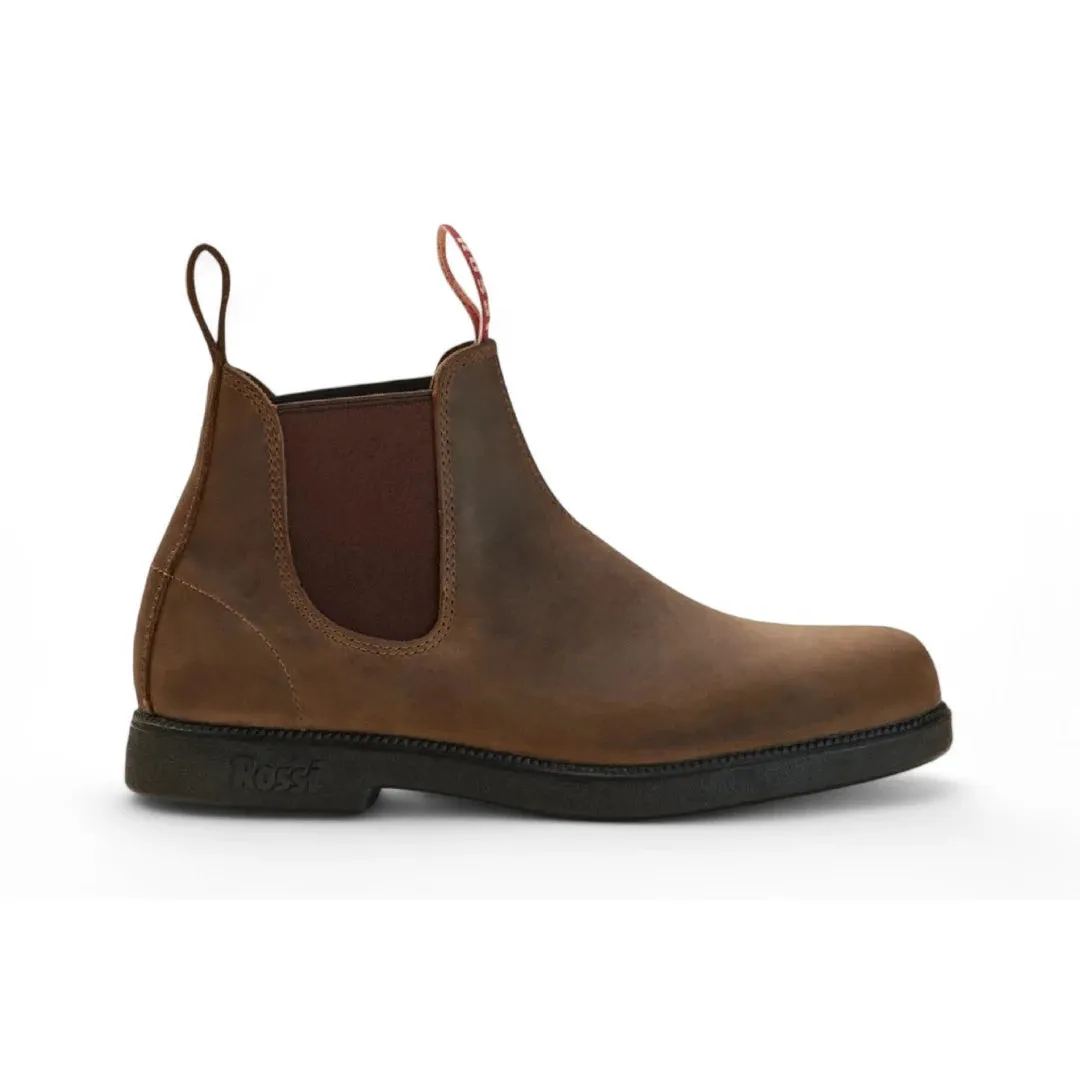 Booma 607 - Rustic Brown Leather Chelsea Boots sold by Tru Clothing
