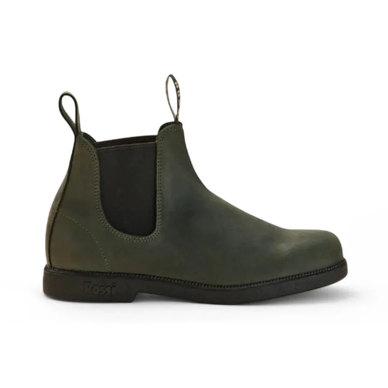 Booma 607 - Olive Green Leather Chelsea Boots sold by Tru Clothing