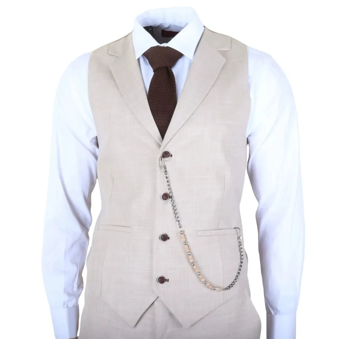 James - Men's 3 Piece Cream Tailored Fit Suit sold by Tru Clothing product image thumbnail 5