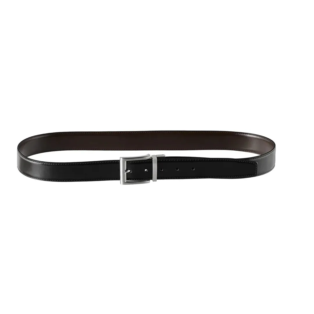 Men’s Leather Black Brown Rotating Buckle Reversible Belt sold by Tru Clothing product image thumbnail 3