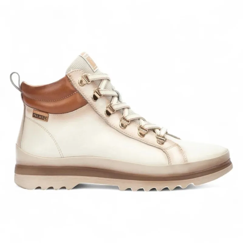 Vigo - Women’s Nata White Leather Ankle Trainers Boots sold by Tru Clothing