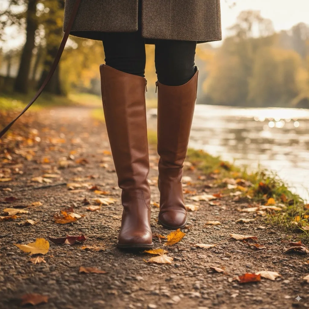 Daroca - Women's Cuero Brown Knee High Leather Boots sold by Tru Clothing product image thumbnail 3