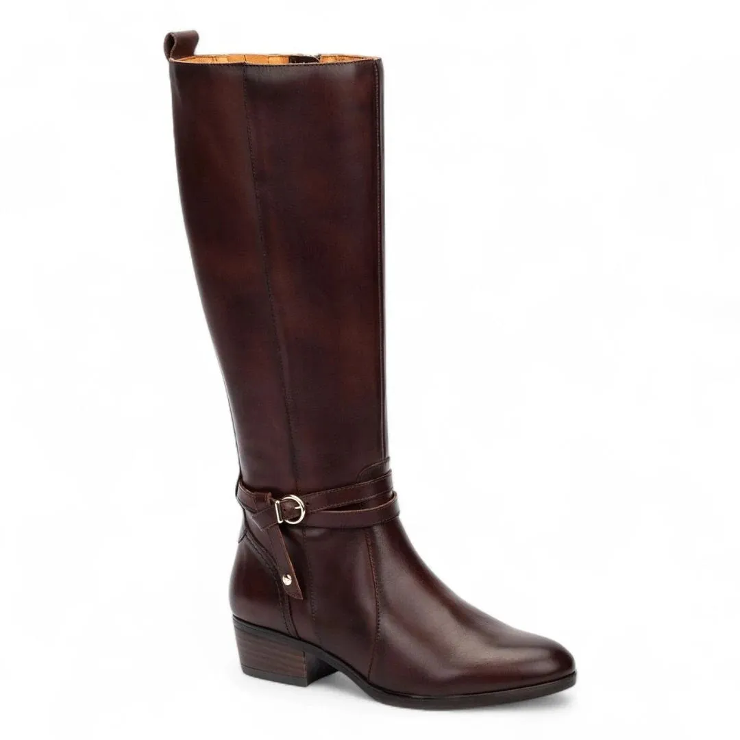 Daroca - Women's Caoba Brown Knee High Leather Boots sold by Tru Clothing