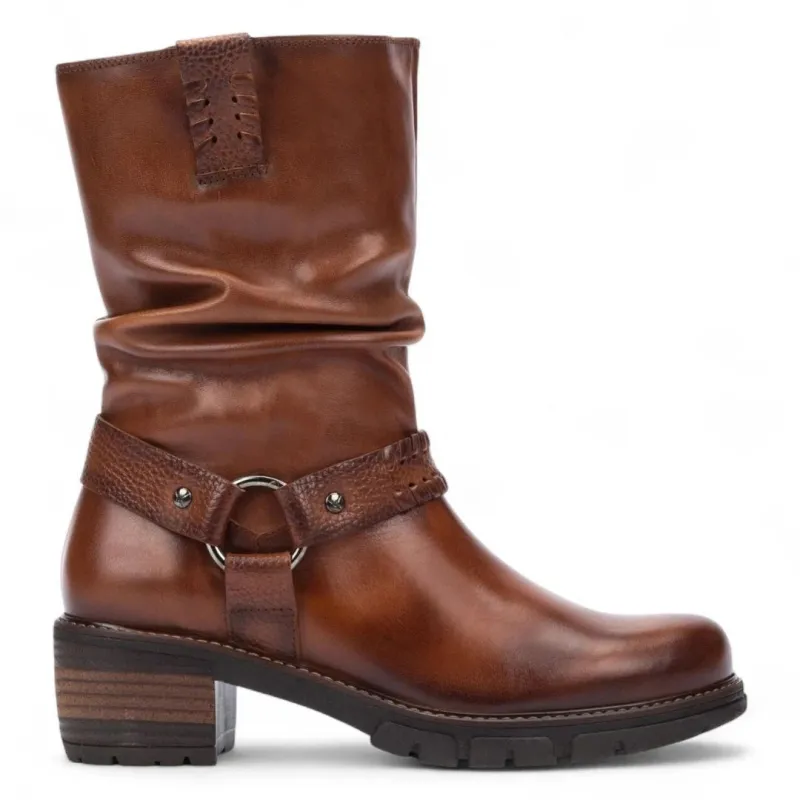 San Sebastian - Women's Brown Mid-Calf Tall Ankle Boots sold by Tru Clothing