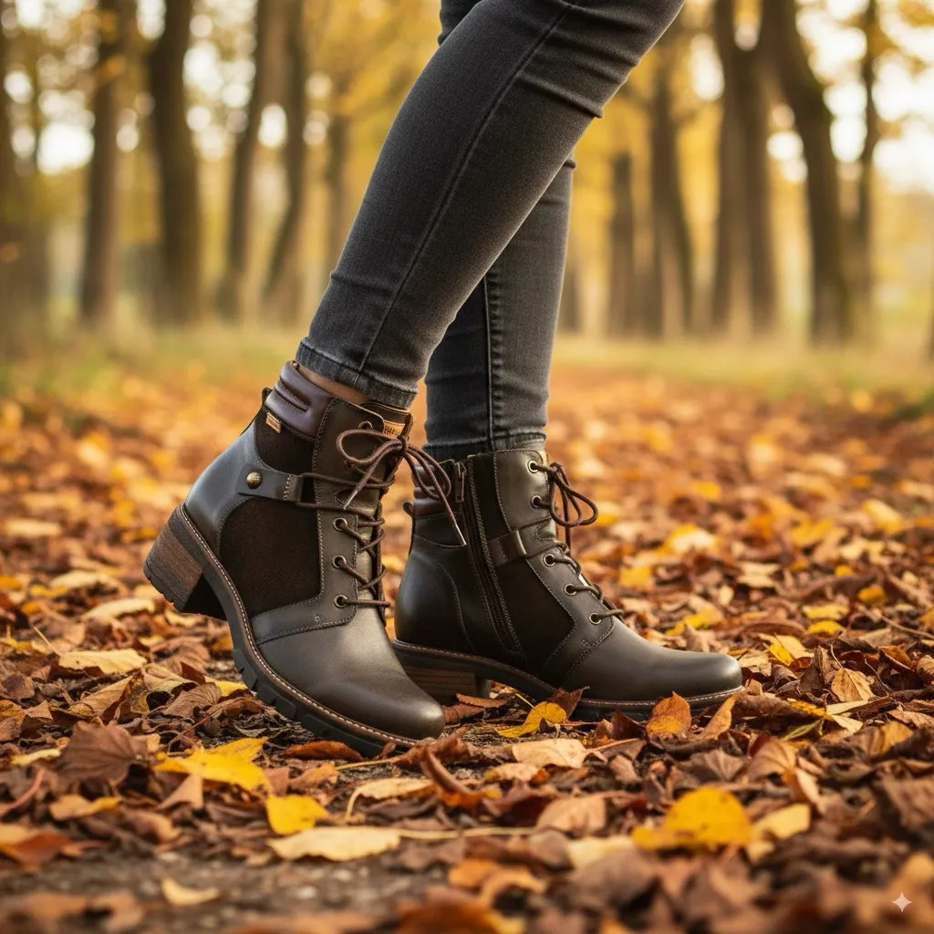 San Sebastia - Women's Forest Brown Leather Ankle Boots sold by Tru Clothing product image thumbnail 3