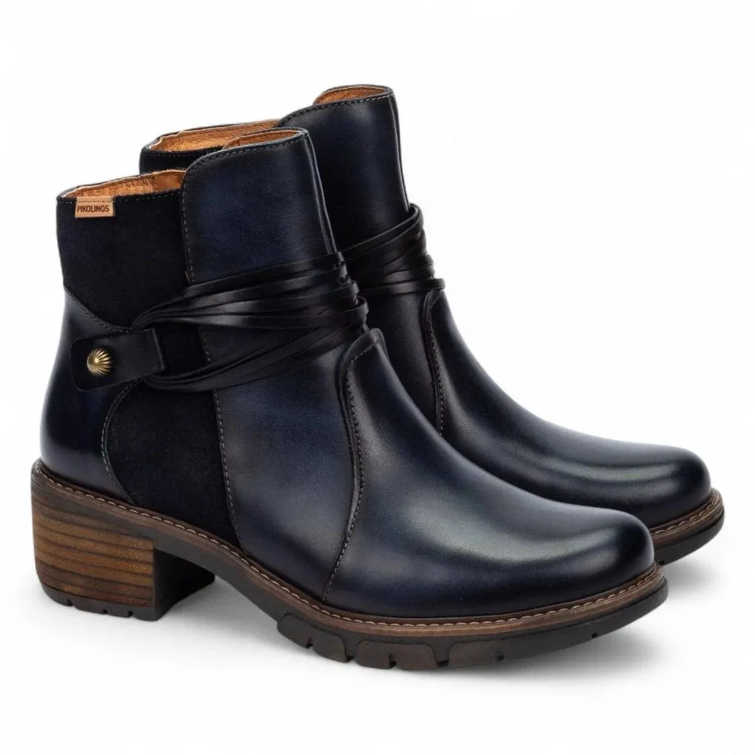 San Sebastian - Women's Blue Leather Ankle Boots sold by Tru Clothing product image thumbnail 2