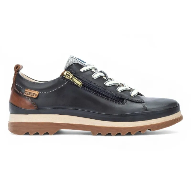 Vigo - Women’s Ocean Blue Leather Sneakers made by PIKOLINOS