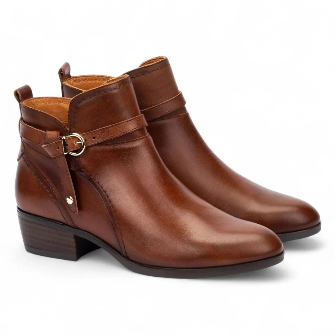 Daroca - Women’s Brown Leather Bootie Heeled Biker Boots sold by Tru Clothing product image thumbnail 2