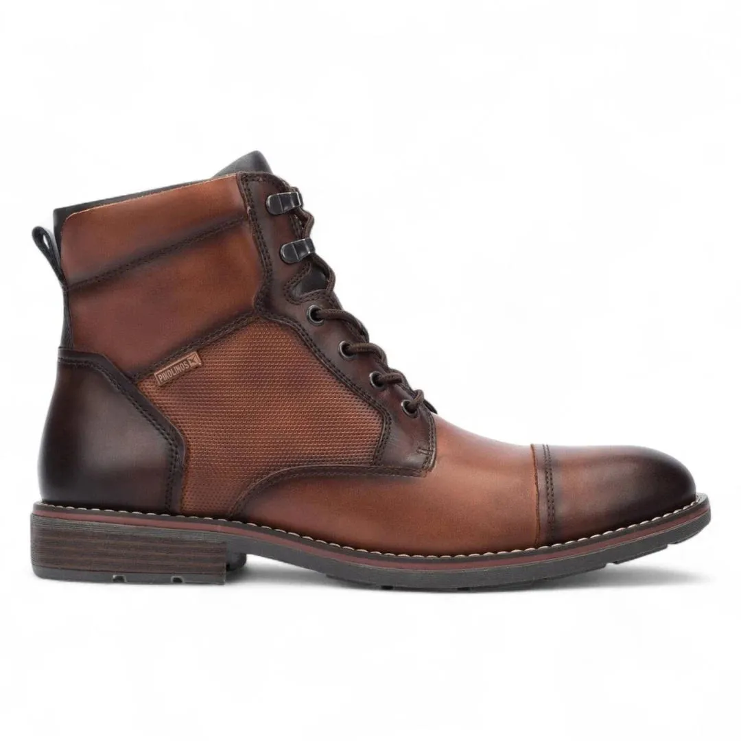 York - Men's Cuero Brown Lace Up Leather Ankle Boots sold by Tru Clothing