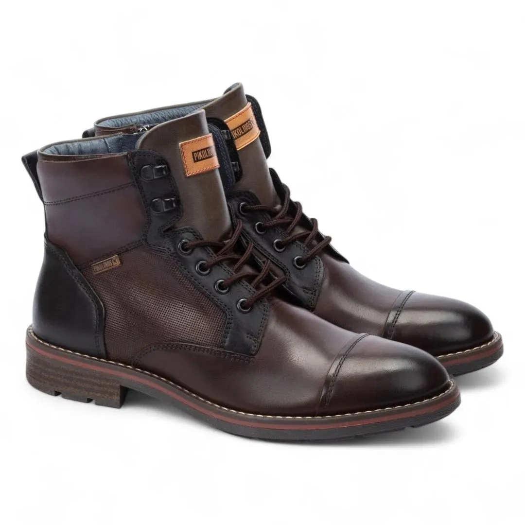 York - Men's Olmo Brown Lace Up Leather Ankle Boots sold by Tru Clothing product image thumbnail 2