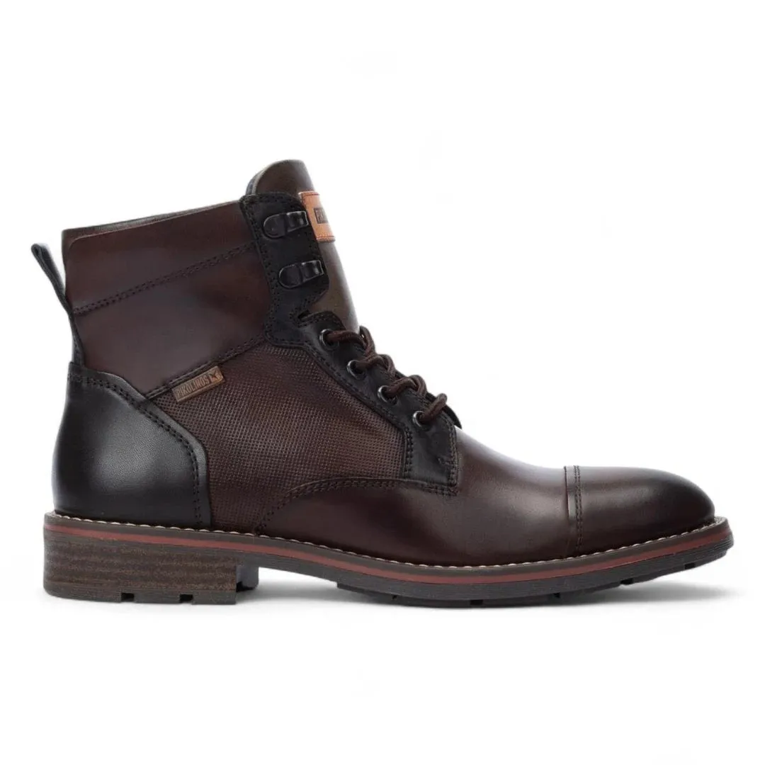 York - Men's Olmo Brown Lace Up Leather Ankle Boots sold by Tru Clothing