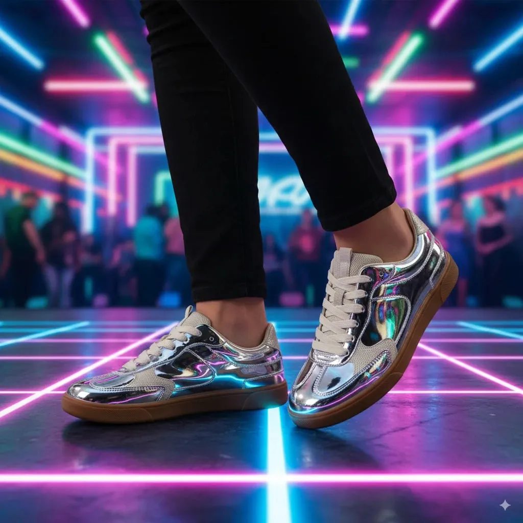 Tastic - Women's Silver Lace-Up Sneakers sold by Tru Clothing product image thumbnail 2