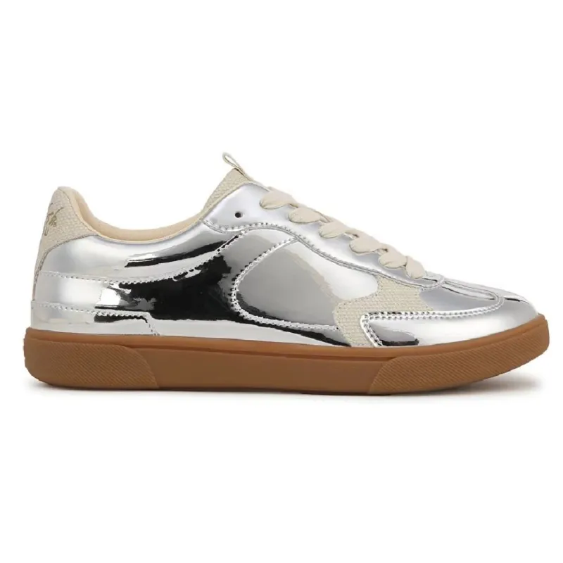 Tastic - Women's Silver Lace-Up Sneakers sold by Tru Clothing
