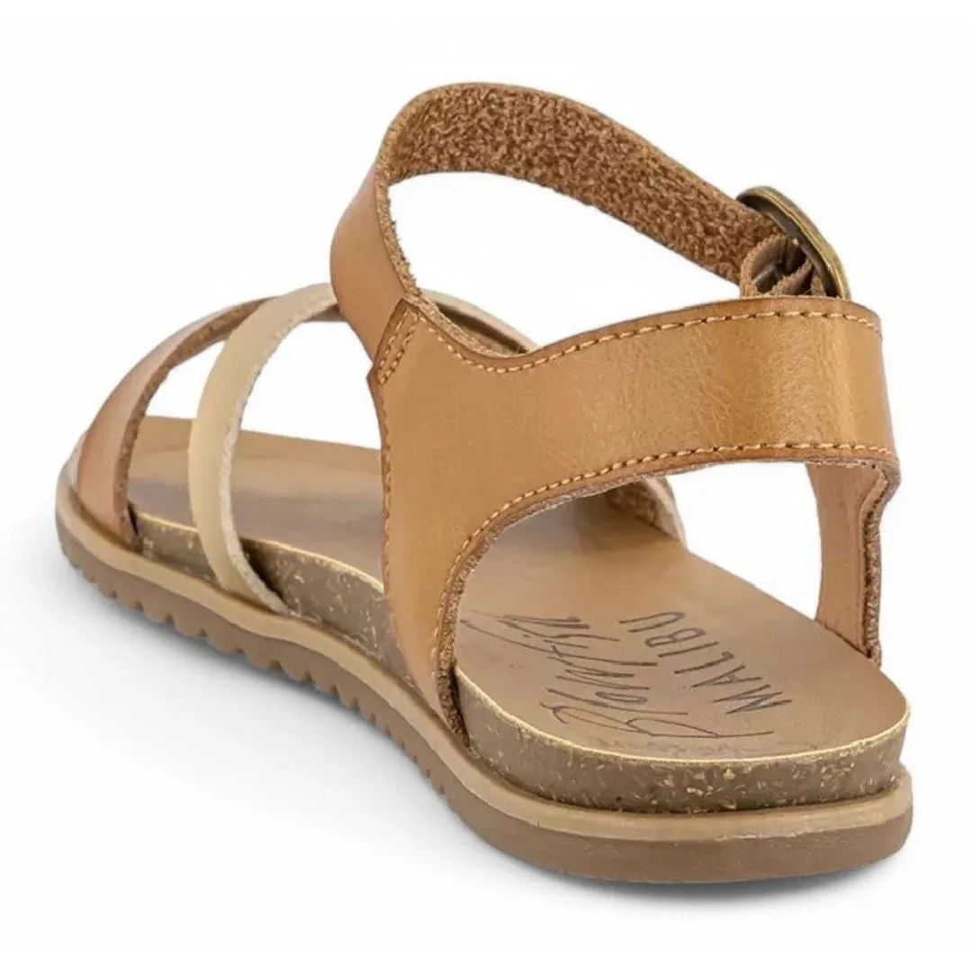 Monti-B - Women's Tan Strappy Buckle Wedge Sandals sold by Tru Clothing product image thumbnail 4