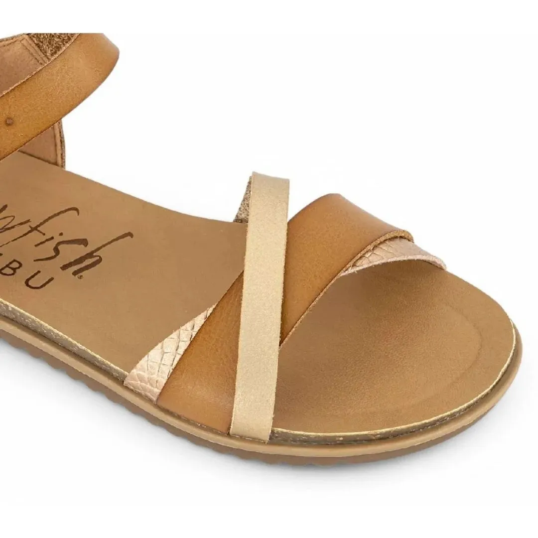 Monti-B - Women's Tan Strappy Buckle Wedge Sandals sold by Tru Clothing product image thumbnail 5