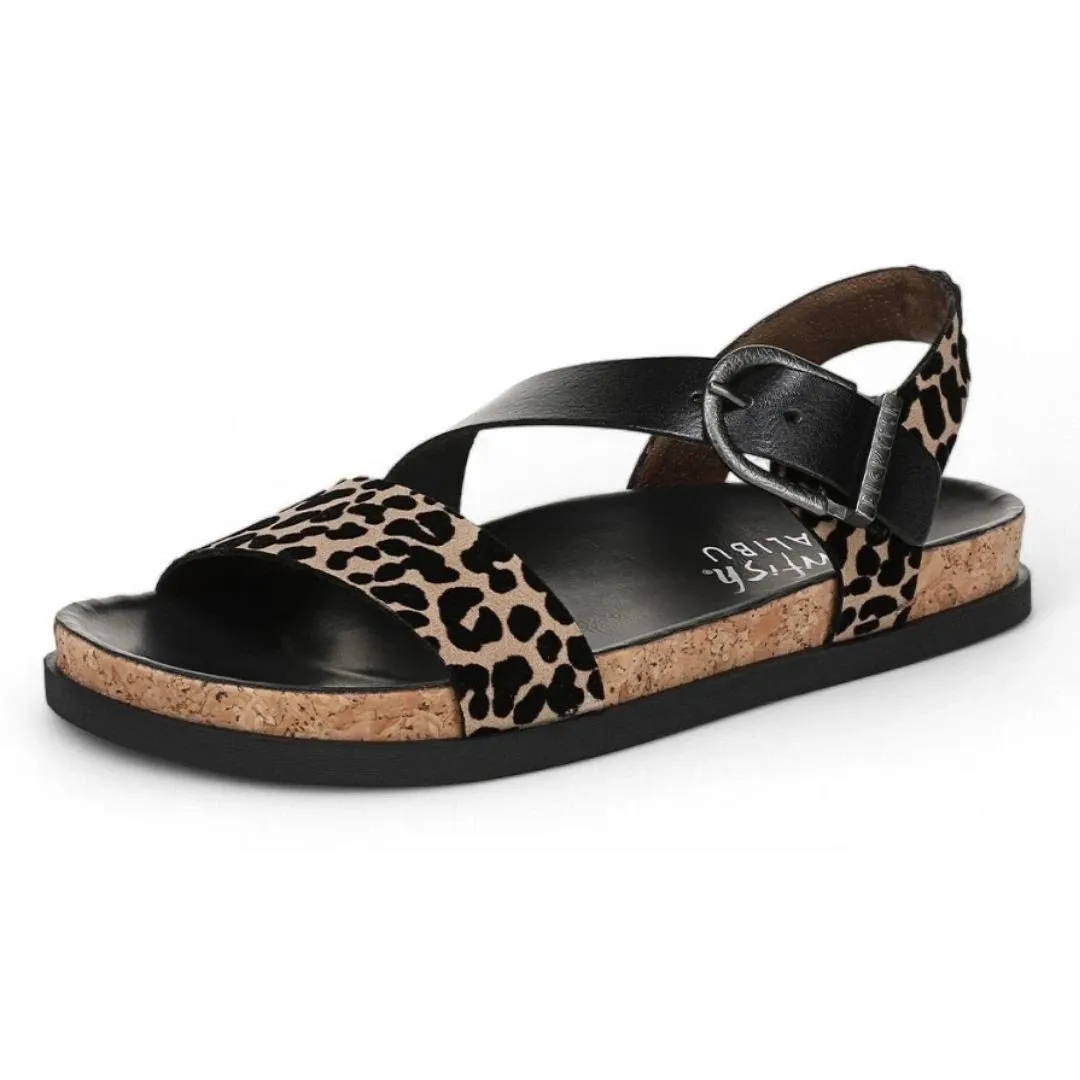 Lance - Women's Leopard Brown Footbed Flat Sandals sold by Tru Clothing product image thumbnail 5