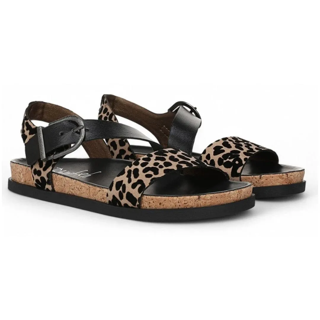 Lance - Women's Leopard Brown Footbed Flat Sandals sold by Tru Clothing product image thumbnail 3