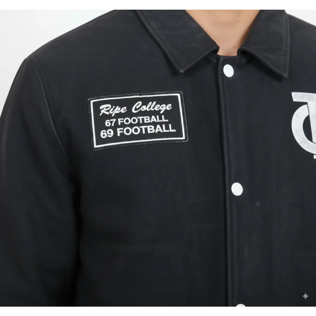 Men's Leather Varsity Letterman Bomber Jacket sold by Tru Clothing product image thumbnail 3