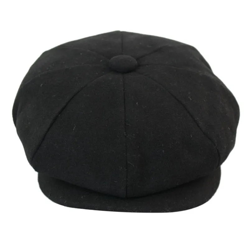 Boys Wool Blend Newsboy Hat Flat Cap sold by Tru Clothing