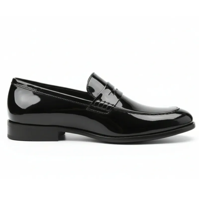 Men’s Faux Leather Slip On Penny Loafers sold by Tru Clothing