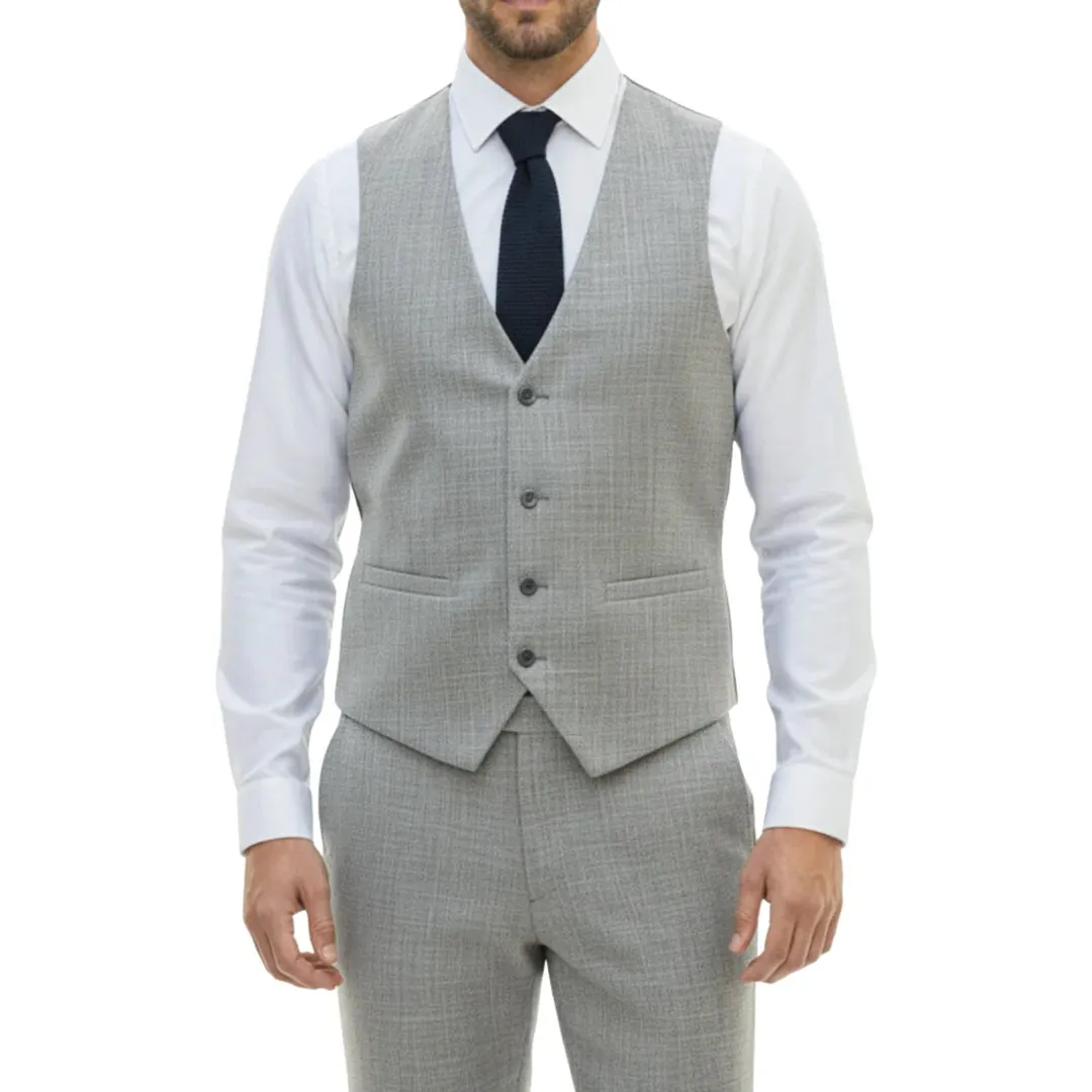 IM33 - Men's 3 Piece Grey Tailored Fit Suit sold by Tru Clothing product image thumbnail 4